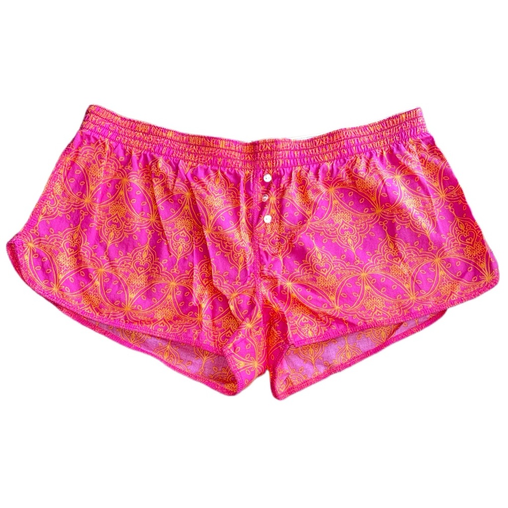 Make + Model Pink and Orange Patterned Sleep Shorts - S
